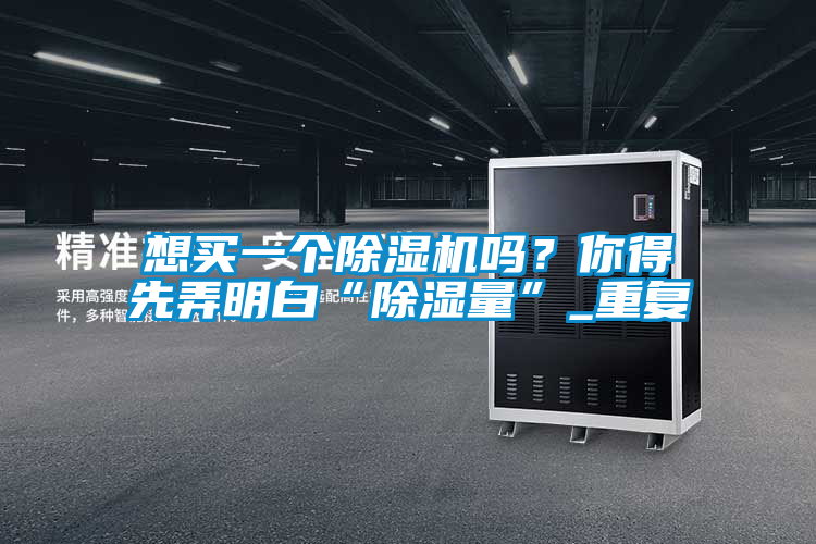 想買(mǎi)一個(gè)除濕機嗎？你得先弄明白“除濕量”_重復