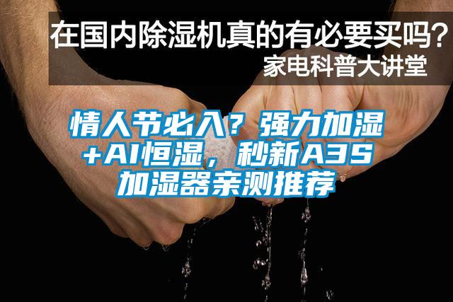 情人節必入？強力加濕+AI恒濕，秒新A3S加濕器親測推薦