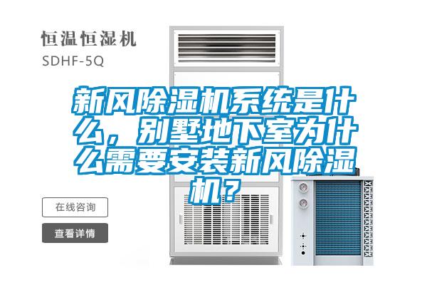 新風(fēng)除濕機系統是什么，別墅地下室為什么需要安裝新風(fēng)除濕機？