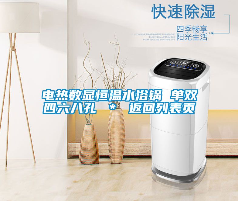 電熱數顯恒溫水浴鍋 單雙四六八孔 ＊ 返回列表頁(yè)