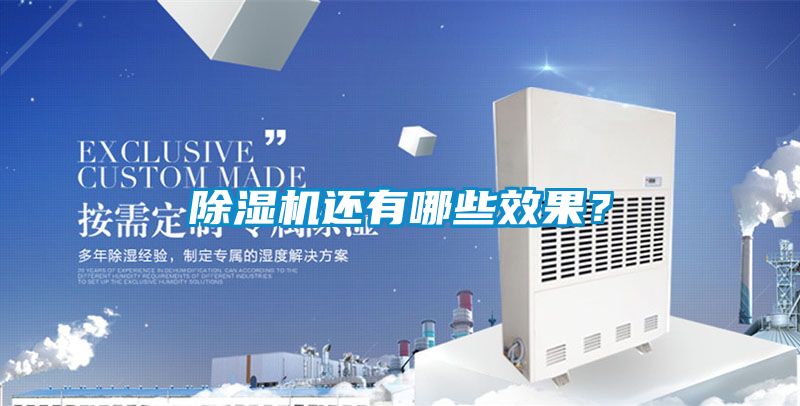 除濕機還有哪些效果？
