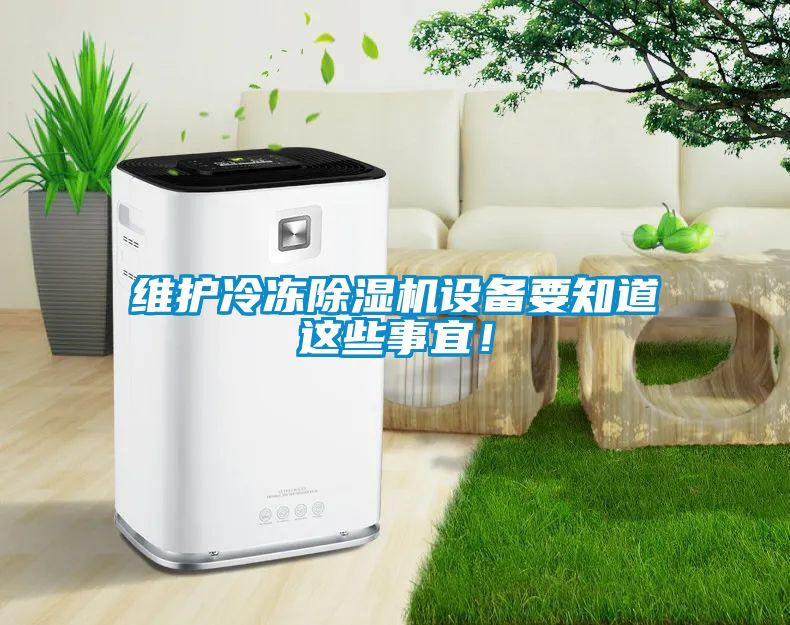 維護冷凍除濕機設備要知道這些事宜！