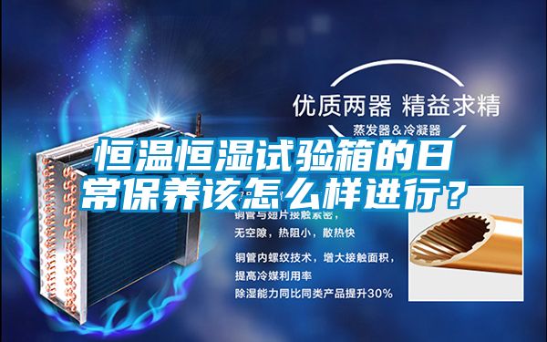 恒溫恒濕試驗箱的日常保養該怎么樣進(jìn)行？