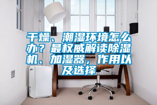 干燥、潮濕環(huán)境怎么辦？最權威解讀除濕機、加濕器，作用以及選擇