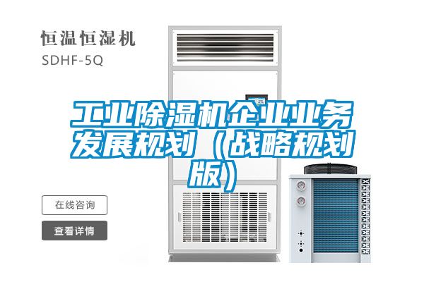 工業(yè)除濕機企業(yè)業(yè)務(wù)發(fā)展規劃（戰略規劃版）